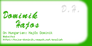 dominik hajos business card